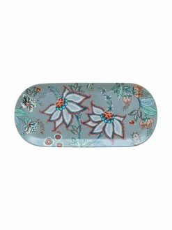 Tarjoiluastiat|PIP Studio Flower Festival -kakkutarjotin 33,3 x 15,5 cm BLUE