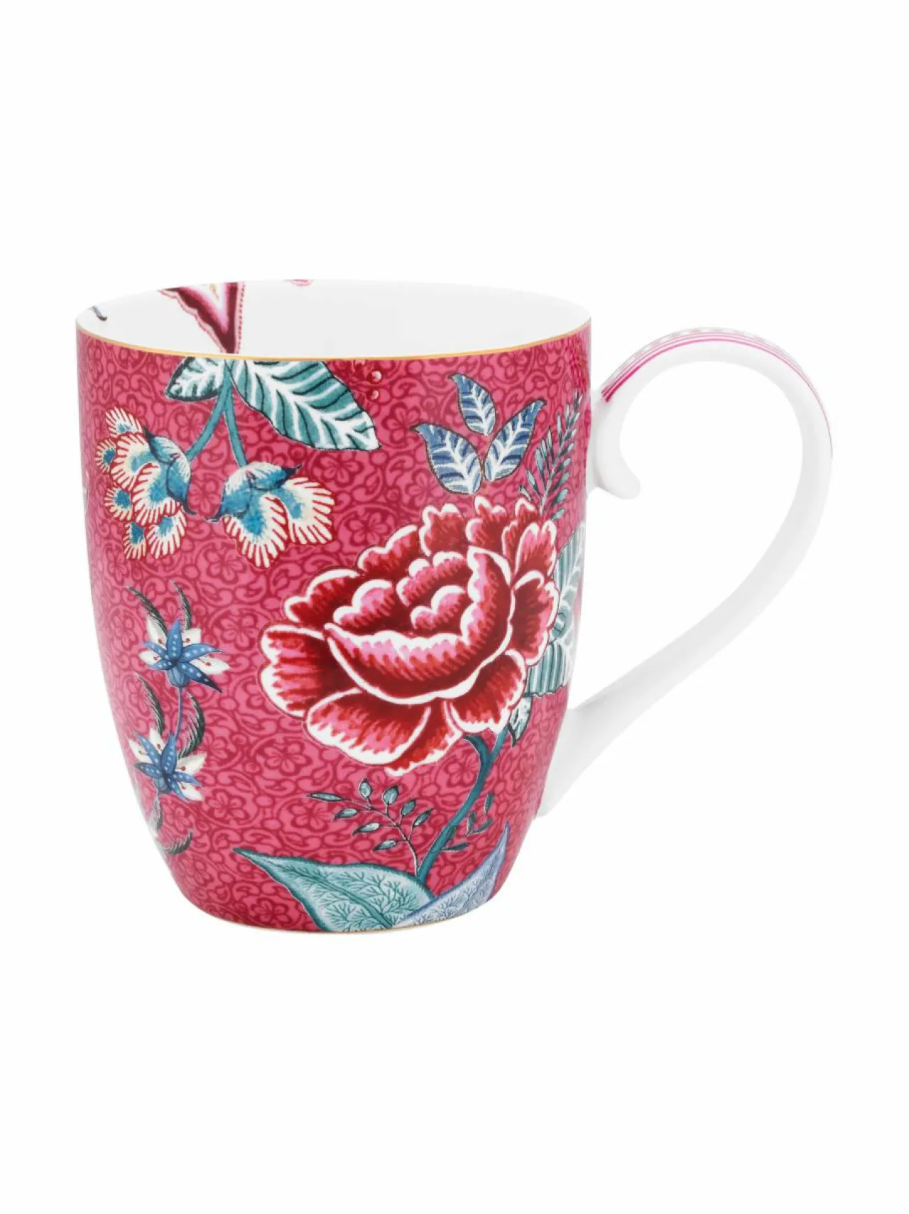 Mukit & Kupit & Asetit|PIP Studio Flower Festival XL -muki 450 ml DARK PINK