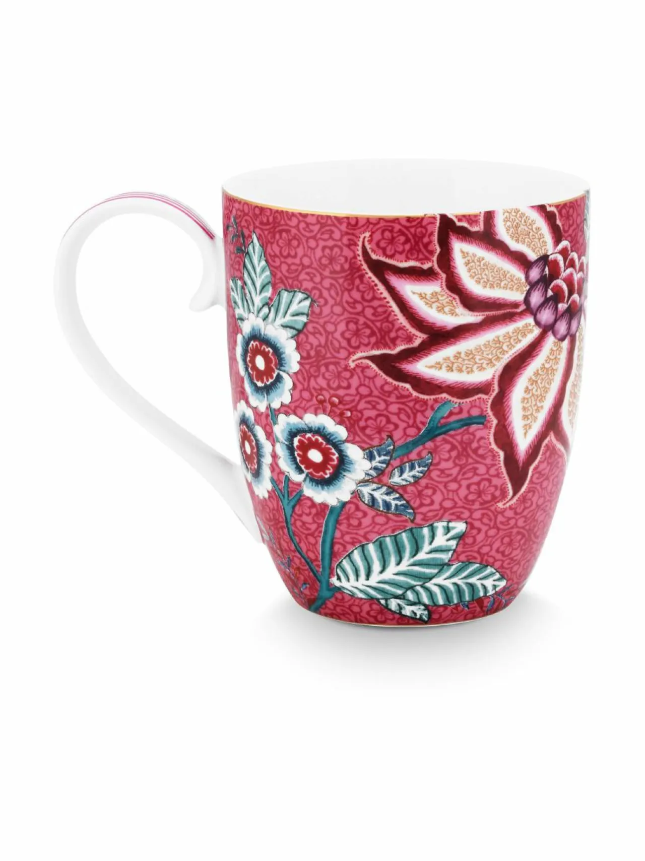 Mukit & Kupit & Asetit|PIP Studio Flower Festival XL -muki 450 ml DARK PINK