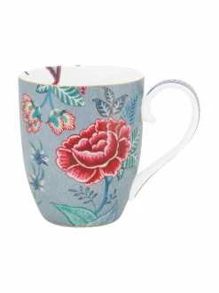 Mukit & Kupit & Asetit|PIP Studio Flower Festival XL -muki 450 ml BLUE