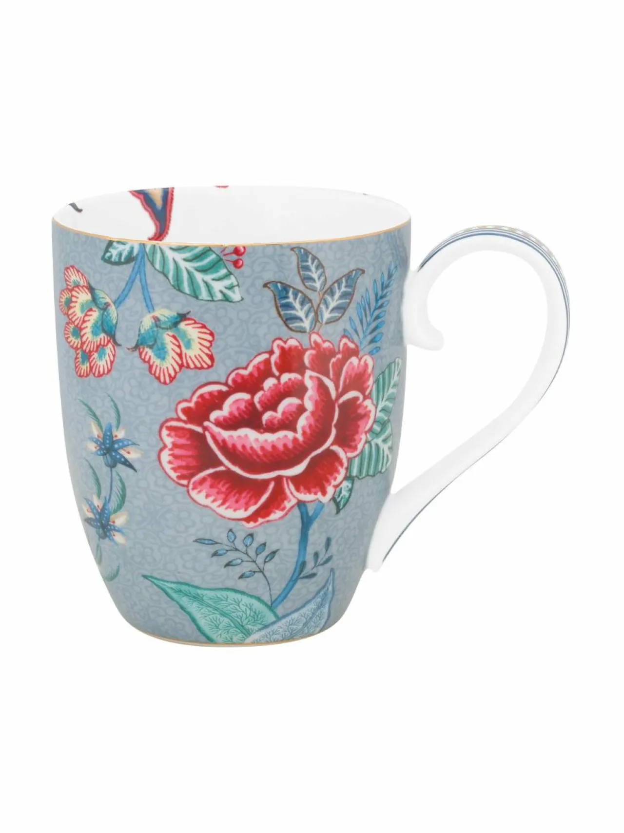 Mukit & Kupit & Asetit|PIP Studio Flower Festival XL -muki 450 ml BLUE