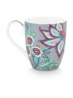 Mukit & Kupit & Asetit|PIP Studio Flower Festival XL -muki 450 ml BLUE