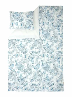 Liinavaatteet|Villa Stockmann Flujo-pussilakana SOFT WHITE/BLUE COMBO