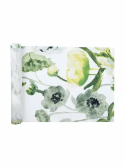 Sisustustyynyt|Huovat & Päiväpeitot|Pentik Freesia-kaitaliina pellavasekoitteesta 45 x 160 cm GREEN