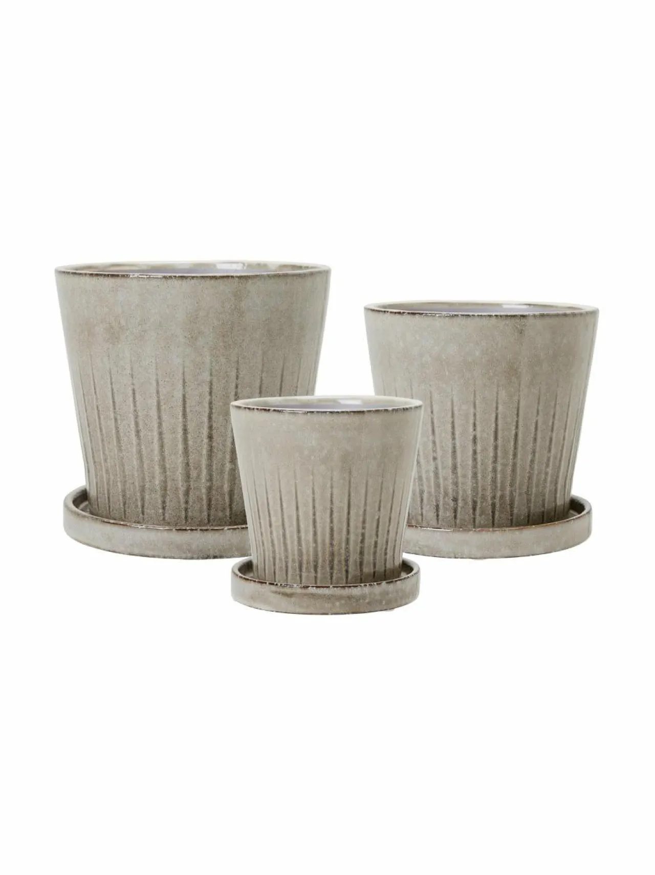 Ruukut & Istutusastiat|Wikholm Form Frida- ruukku ja aluslautanen 13 x 12 cm LIGHT GREY MELANGE