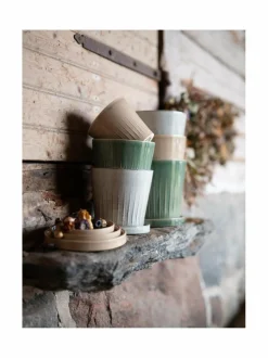 Ruukut & Istutusastiat|Wikholm Form Frida- ruukku ja aluslautanen 16 x 15 cm LIGHT GREY MELANGE