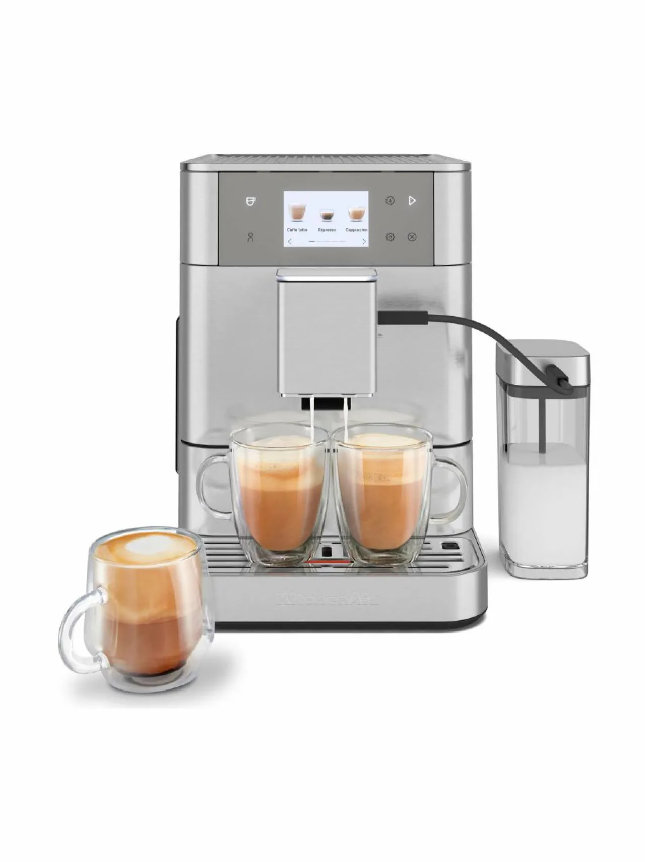 Kahvin- & Vedenkeittimet|KitchenAid Full Auto Espresso KF7 -täysautomaattinen espressokone STAINLESS STEEL