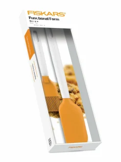 Leivonta|Fiskars Functional Form -leivontasetti VALKOINEN/ORANSSI