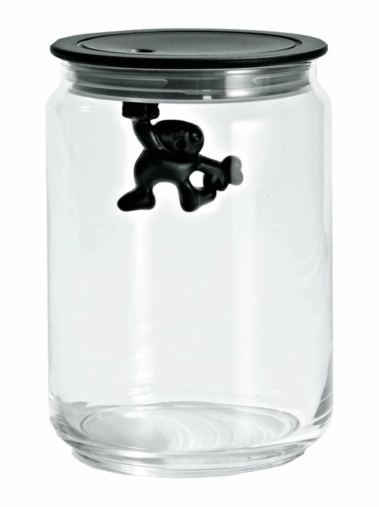 Keittiötarvikkeet|Alessi Gianni-lasipurkki 90 cl MUSTA