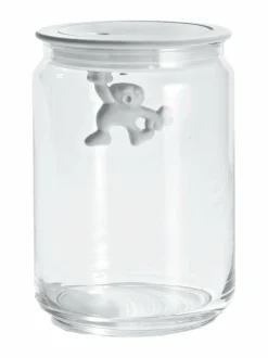 Keittiötarvikkeet|Alessi Gianni-lasipurkki 90 cl VALKOINEN