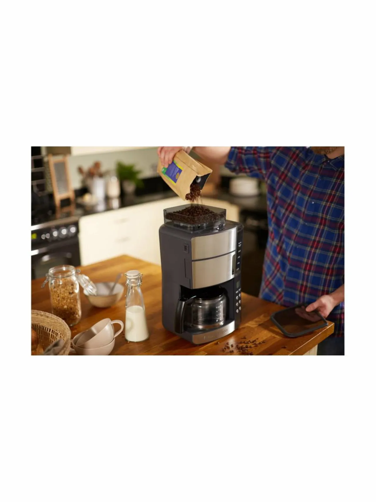 Kahvin- & Vedenkeittimet|Russell Hobbs Grind & Brew -kahvinkeitin myllyllä 1,25 L BLACK