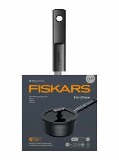 Keitto- & Paistoastiat|Fiskars Hard Face -kasari kannella BLACK