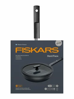 Keitto- & Paistoastiat|Fiskars Hard Face Sauté -paistinpannu kannella, 28 cm BLACK