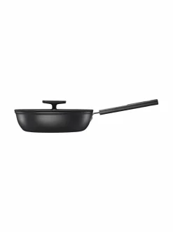 Keitto- & Paistoastiat|Fiskars Hard Face Sauté -paistinpannu kannella, 24 cm BLACK