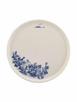 Lautaset & Kulhot|Moomin Arabia Haru-ruokalautanen 25 cm WHITE-BLUE