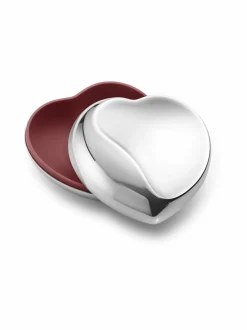 Koriste-Esineet|Georg Jensen Heart-koristerasia STEEL& RED