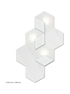 Taulut & Julisteet|Siinne Heksagon valoelementti 3+3 VALKOINEN