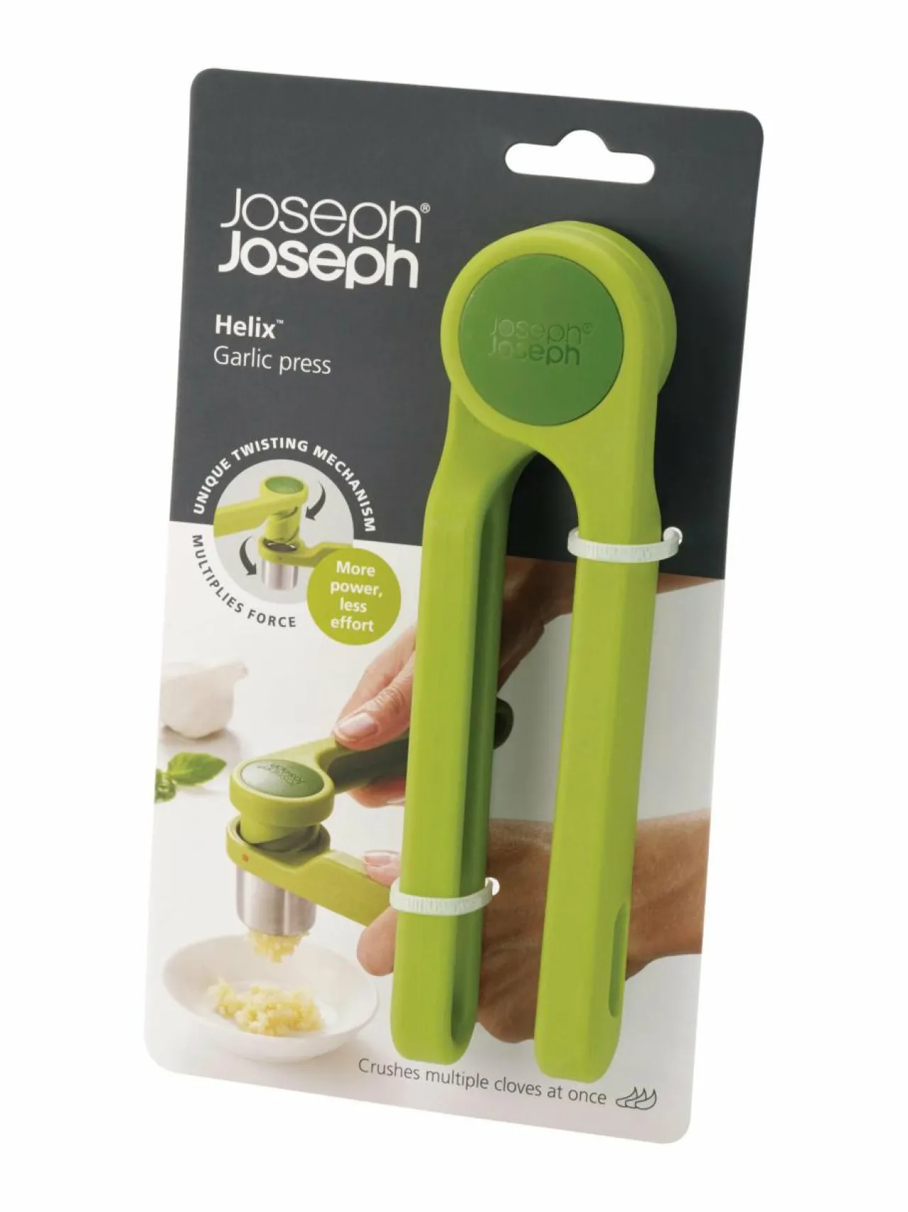 Keittiötarvikkeet|Joseph Joseph Helix-valkosipulipuristin VIHREÄ