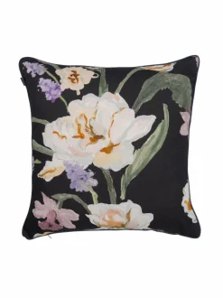 Sisustustyynyt|Huovat & Päiväpeitot|Pentik Helmililja-tyynynpäällinen DARK GREY