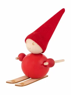 Muut Joulukoristeet|Koriste-Esineet|Aarikka Hiihtäjä-tonttu C600 RED
