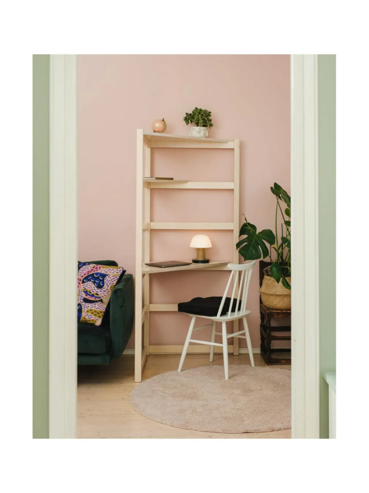 Työpöydät|Hima Furniture Hima Corner säädettävä työpiste ja hylly - Natural Birch