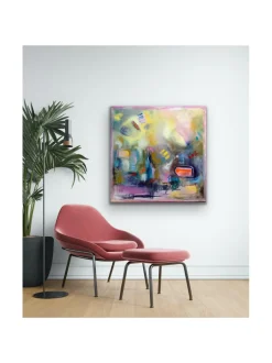 Taulut & Julisteet|Pia Rydman Art Hiomaton timantti, öljyvärimaalaus, Pia Rydman 100x100cm