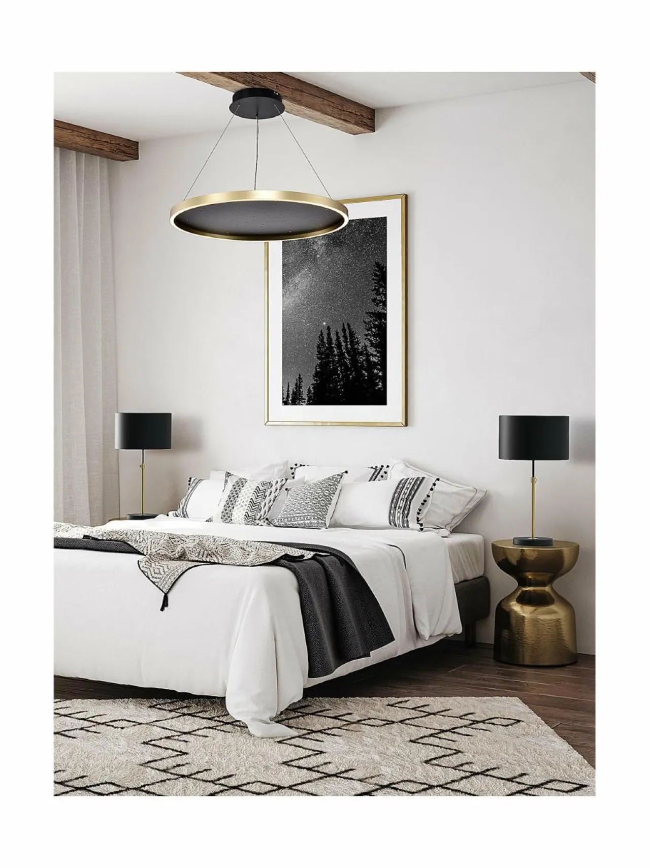 Pöytävalaisimet|Design by Grönlund Hitch-pöytävalaisin 35 cm BLACK / ANTIQUE BRASS