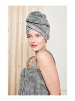 Kylpyhuonetekstiilit|LUIN LIVING Hiuspyyhe GRANITE