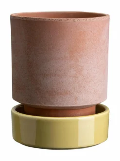 Ruukut & Istutusastiat|Bergs Potter Hoff Raw Glazed -ruukku Ø 14 cm ROSA / PALE YELLOW