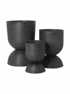 Ruukut & Istutusastiat|Ferm Living Hourglass Pot -ruukku, S BLACK/DARK GREY