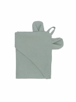 Kylpyhuonetekstiilit|Swanie Finland Huppupyyhe vauvalle ja juniorille- Teddy VEDENVIHREÄ