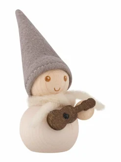 Muut Joulukoristeet|Koriste-Esineet|Aarikka Huurre Kitaristi -tonttu U008 WHITE