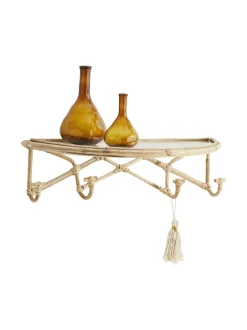 Hyllyt & Kaapit|Madam Stolz Hylly ripustuskoukuilla LUONNOLLINEN LASI