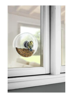 Puutarhakoristeet|Eva Solo Outdoor Ikkunalintulauta Ø 19,5 cm LÄPINÄKYVÄ