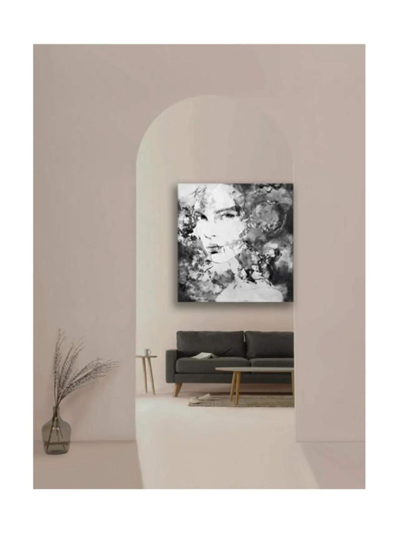 Taulut & Julisteet|Jenniemilia Design , KATA, voimanainen canvas -taulu 100x100cm