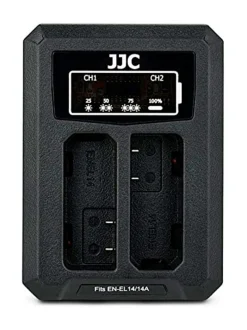 Kamerat|JJC DCH-ENEL14A USB Dual Battery Charger -tuplalaturi (Nikon EN-EL14)