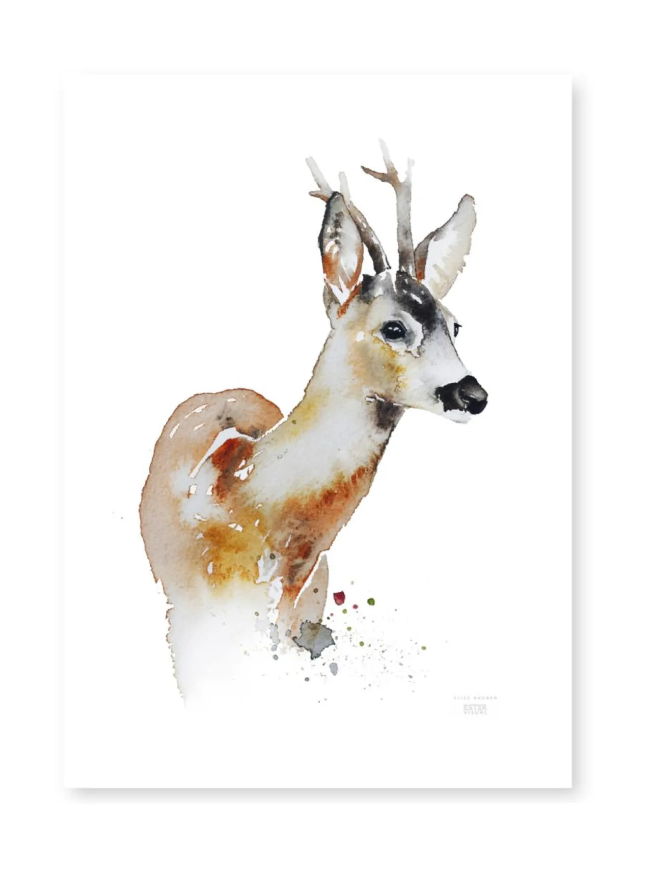 Taulut & Julisteet|ESTER VISUAL Juliste Metsäkauris 50x70 cm