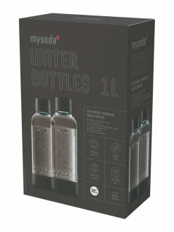 Muut Keittiölaitteet|Mysoda Juomapullo 1 L, 2-pack BLACK