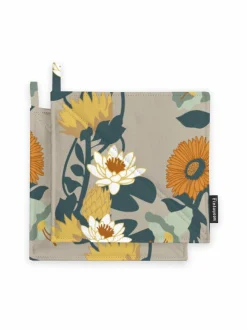 Keittiö- & Kattaustekstiilit|Finlayson Kaksin-patalaput 22 x 22 cm, 2 kpl ORANGE/BEIGE