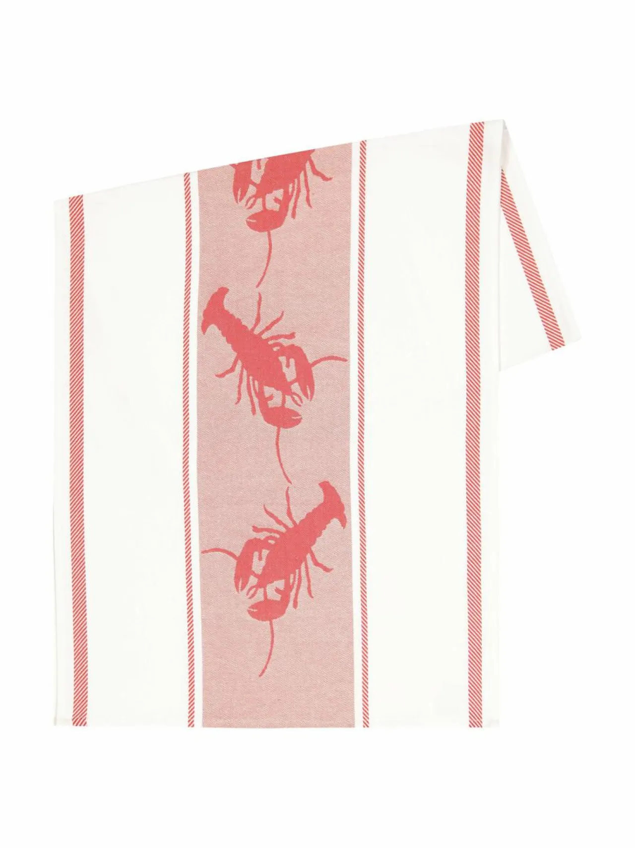 Keittiö- & Kattaustekstiilit|Casa Stockmann Kalas- rapuaiheinen kaitaliina 46 x 170 cm WHITE/RED