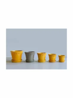 Ruukut & Istutusastiat|Bergs Potter Københavner-ruukku Ø 18 cm AMBER YELLOW