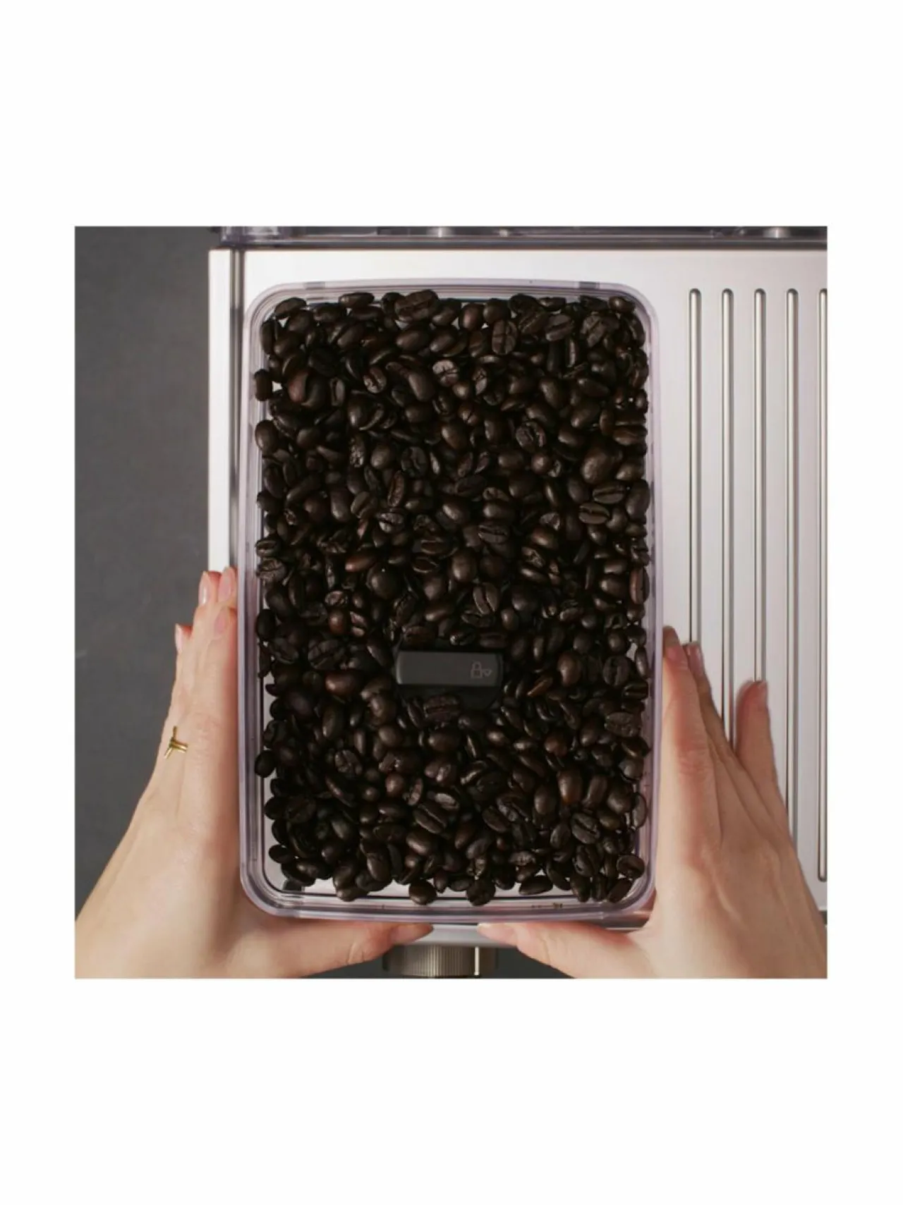 Kahvin- & Vedenkeittimet|KitchenAid KESRBHS Bean Hopper -kahvipapusäiliö puoliautomaattiseen espressokoneeseen BLACK