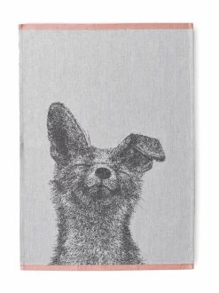 Keittiö- & Kattaustekstiilit|Finlayson Kettu-keittiöpyyhe 50 x 70 cm, 2 kpl MUSTA/VALKOINEN