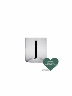 Lasit|Design Letters Kids Personal Drinking Glass -juomalasi, J KIRKAS