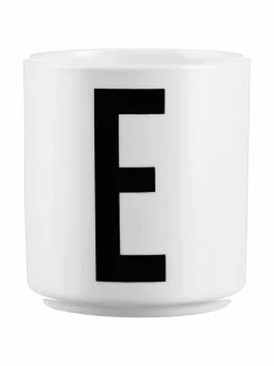 Mukit & Kupit & Asetit|Design Letters Kirjainmuki, E VALKOINEN/MUSTA