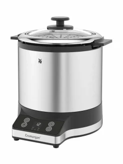 Muut Keittiölaitteet|WMF KitchenMinis® Rice Cooker With To-Go Lunch Box -riisinkeitin CROMARGAN STEEL