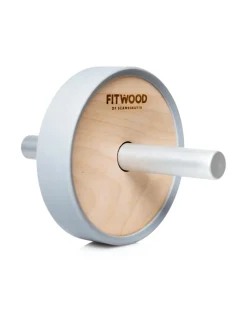 Kuntoilutarvikkeet|FitWood KIVI voimapyörä KOIVU – HARMAA – ALUMIINIKAHVA