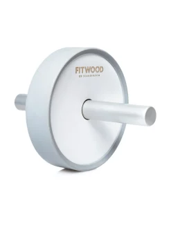 Kuntoilutarvikkeet|FitWood KIVI voimapyörä VALKOINEN – HARMAA – ALUMIINIKAHVA