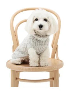 Koiran Vaatteet|Oliver's Life & Style Koiran neule, palmikko, HARMAA