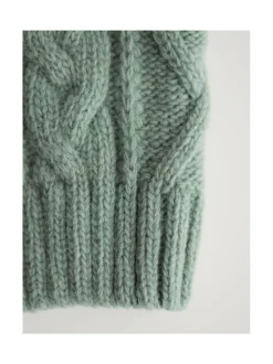 Koiran Vaatteet|Oliver's Life & Style Koiran neule, palmikko, vihreä VIHREÄ